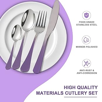 Amazon.com | FTNESGYM Silverware Set, 24 Pieces Flatware Set